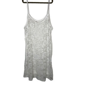 Rose Gal Women’s While Lace Slip Dress Size Large Spaghetti Straps
